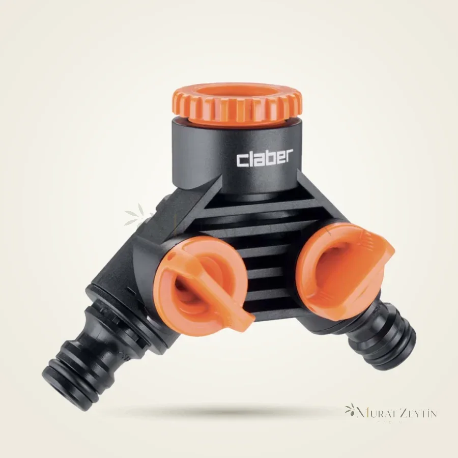 Claber 8599 Duplex Çift Çıkışlı Musluk Adaptörü