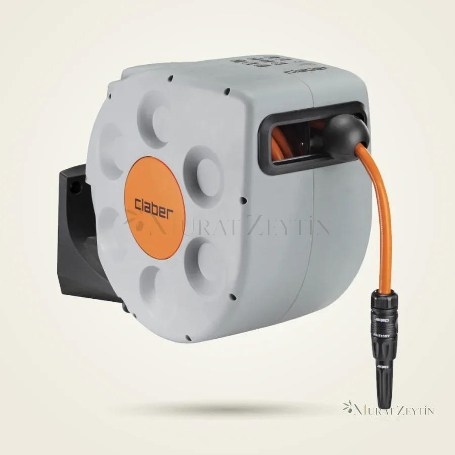 Claber 8696 Rotoroll Evolution Otomatik Sarmalı Kasetli Hortum Makarası 20 m