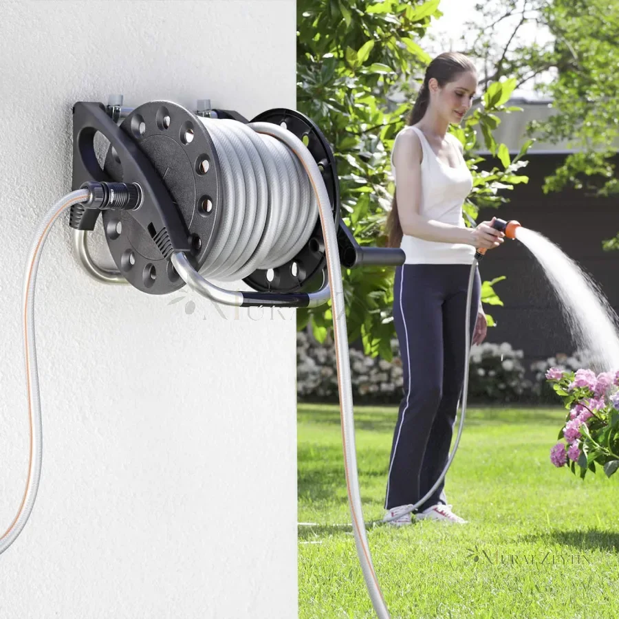 Claber 8887 Aquapony Hortum Makarası (20 m) kullanım görseli