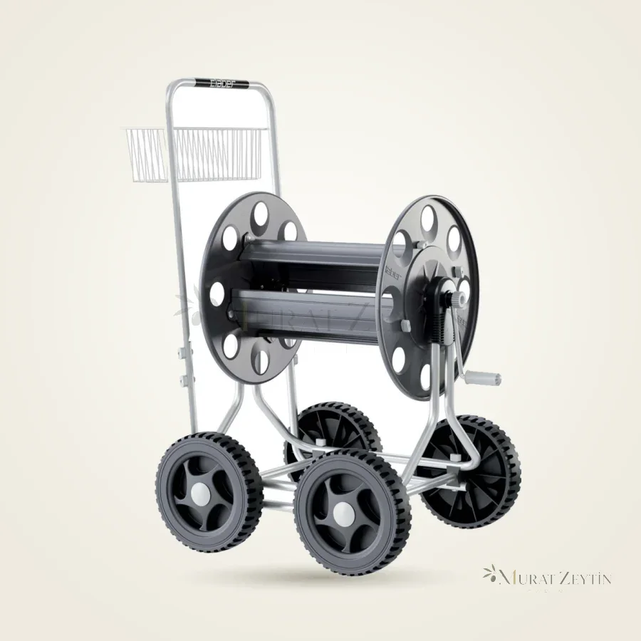 Claber 8900 Jumbo 4 Tekerlekli Metal Hortum Arabası (165 m)