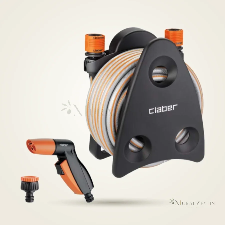 Claber 9028 Mini Set Utility, Duvar Askılı, 10 m Hortum ve Sprey Tabancalı