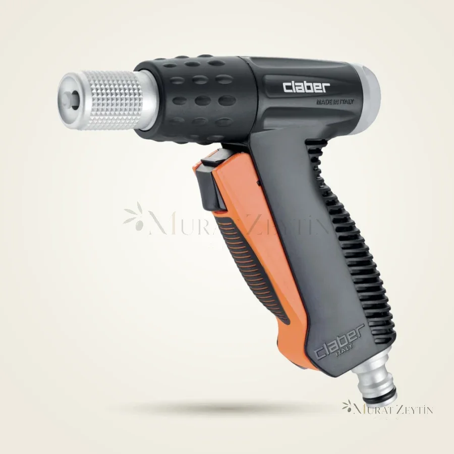 Claber 9567 Metal-Jet Confort Sulama Tabancası, Krom Uçlu, Ayarlı