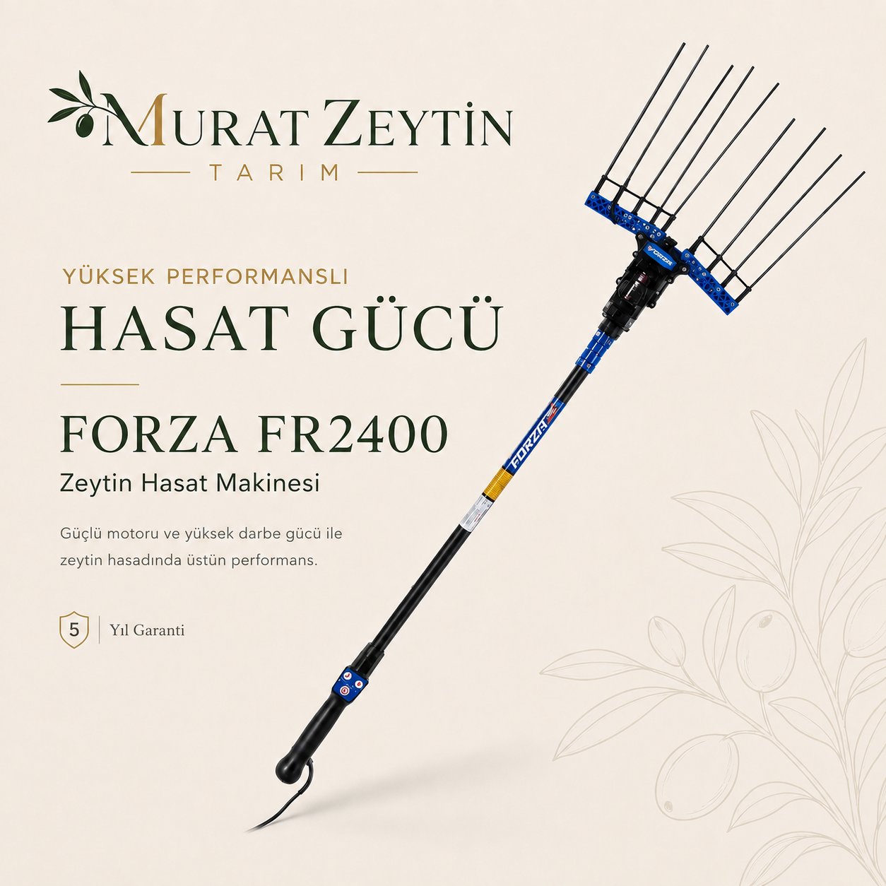Forza FRZ2400 Teleskopik Devir Ayarlı Zeytin Hasat Makinesi