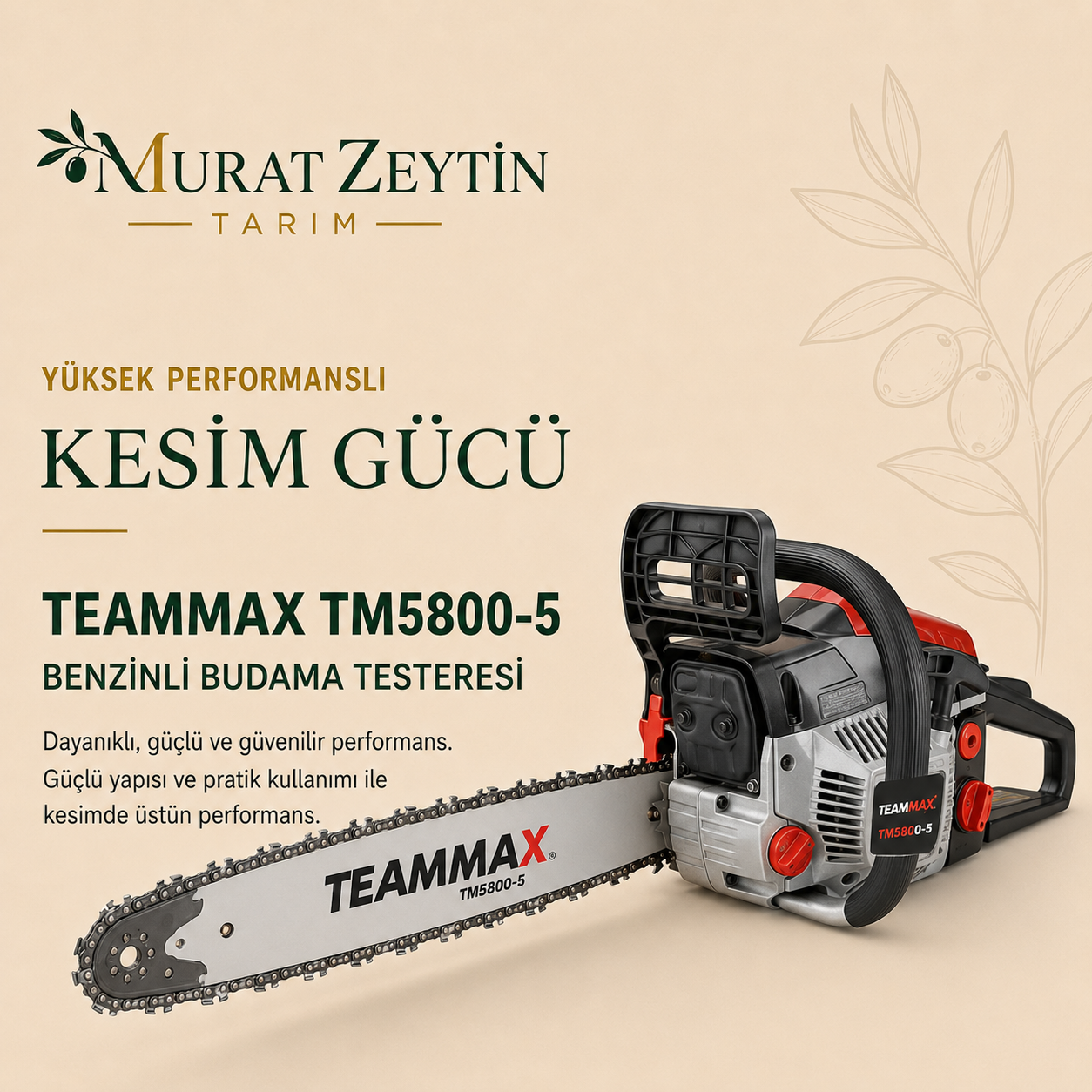TEAMMAX TM5800-5 Benzinli Budama Makinesı
