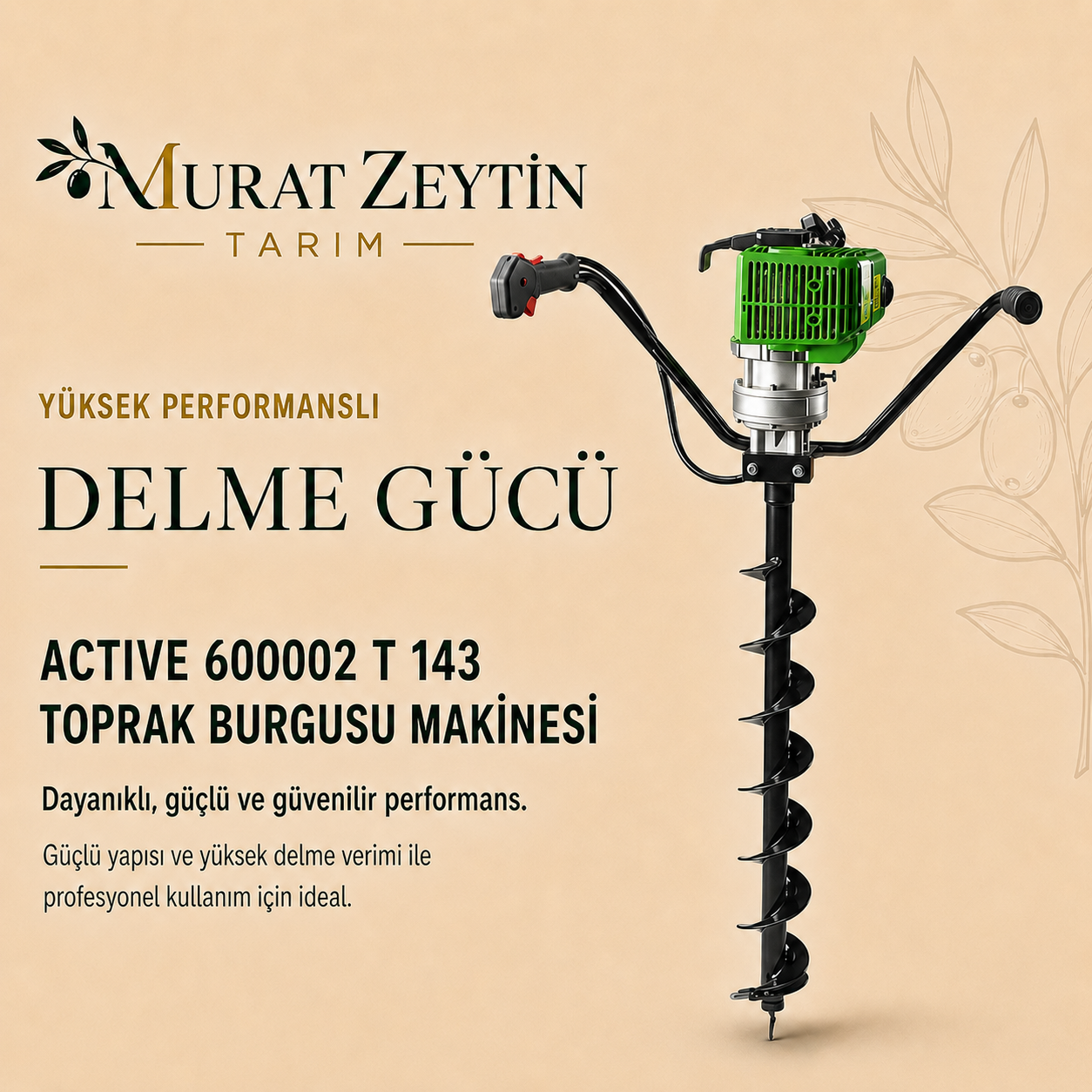 ACTIVE 600002 T 143 Toprak Burgusu Makinesi
