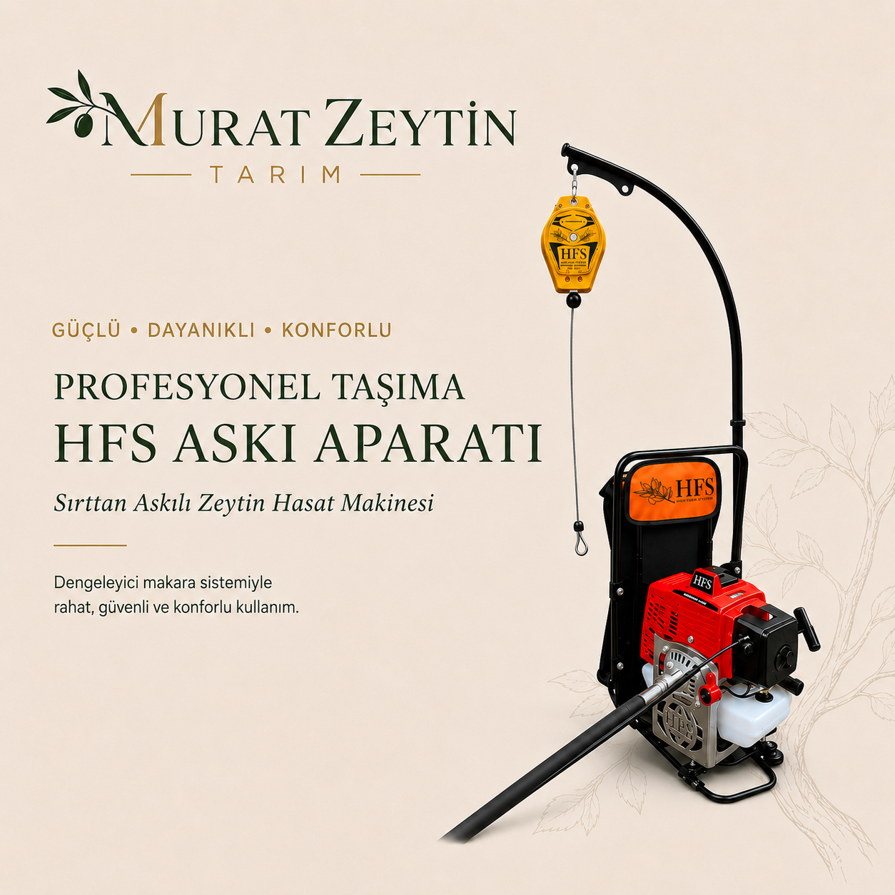 Zeytin Silkeleme Askı Aparatı – Zeytin Hasat Makinesi Taşıma Askısı