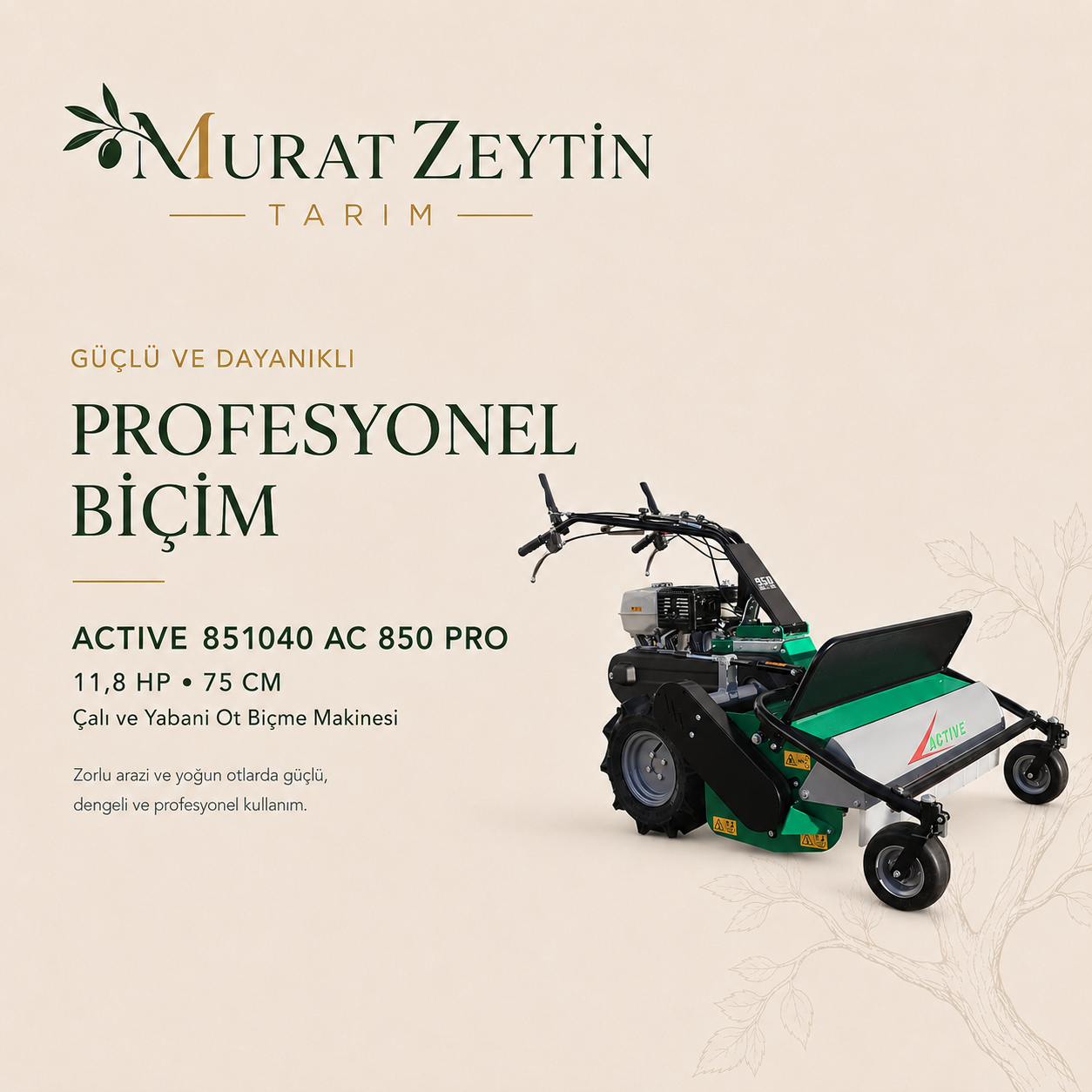 ACTIVE 851040 AC 850 PRO Çalı ve Yabani Ot Biçme Makinesi