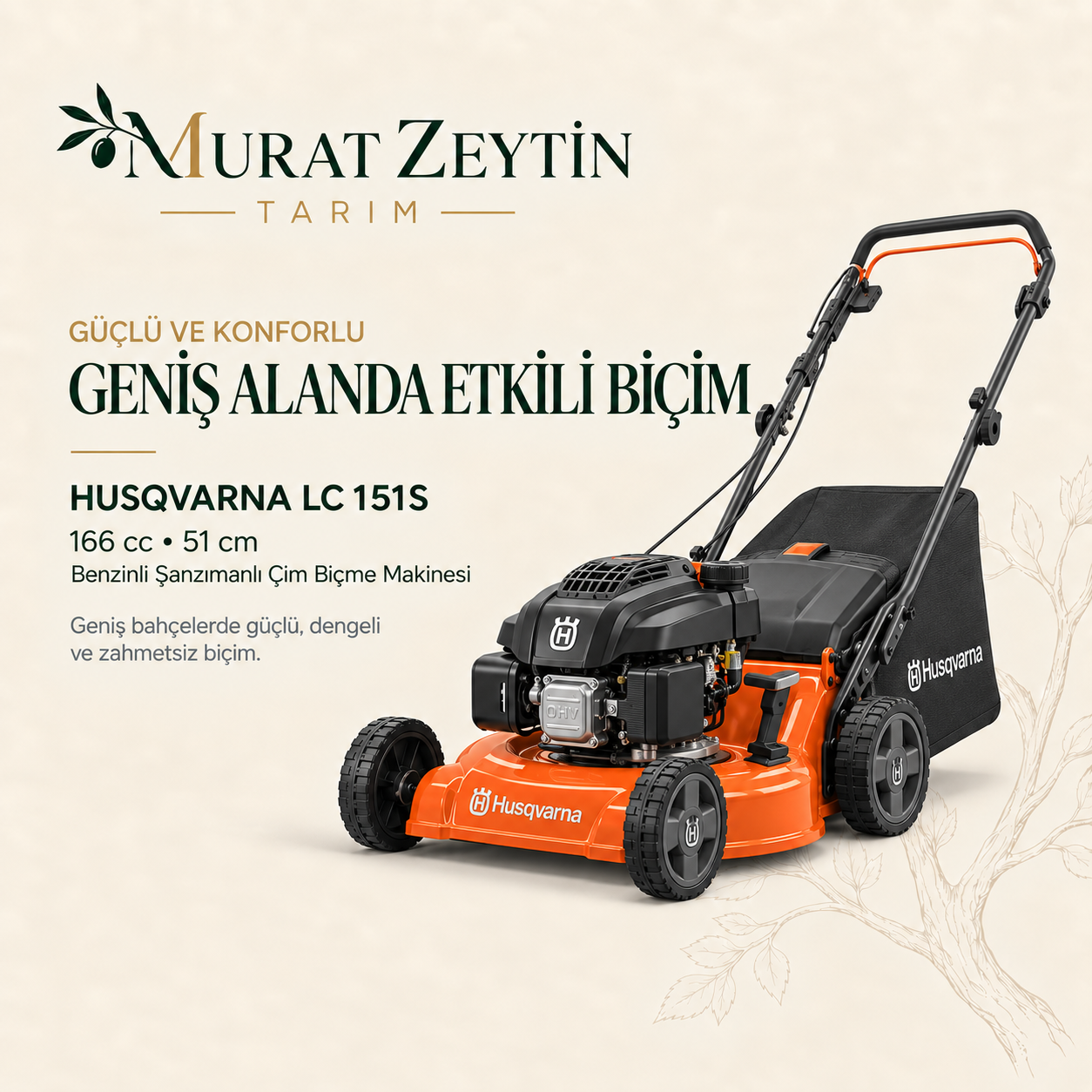 Husqvarna LC 151S Benzinli Çim Biçme Makinesi