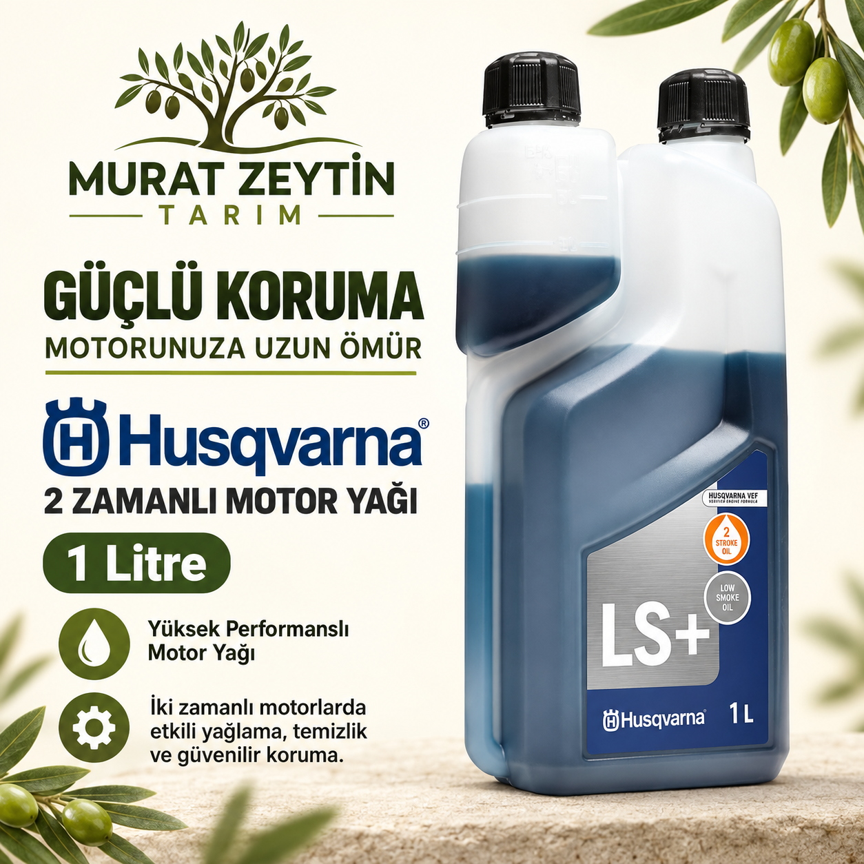 Husqvarna 2 Zamanlı Motor Yağı 1 Litre