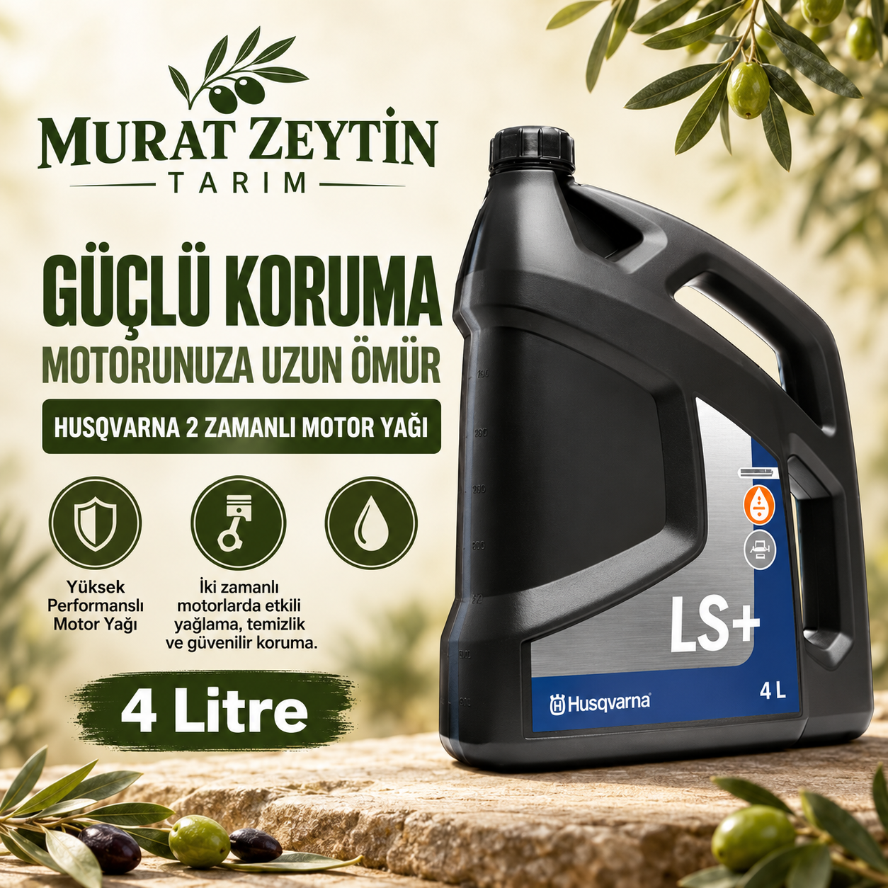 Husqvarna 2 Zamanlı Motor Yağı 4 Litre