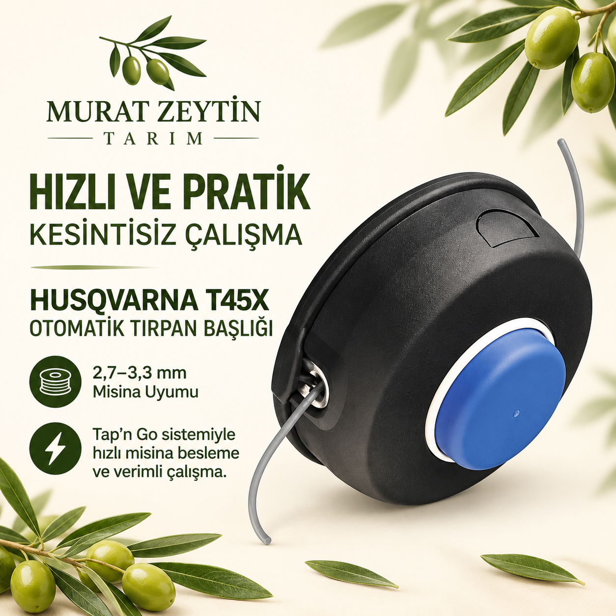 Husqvarna T45X Otomatik Tırpan Başlığı