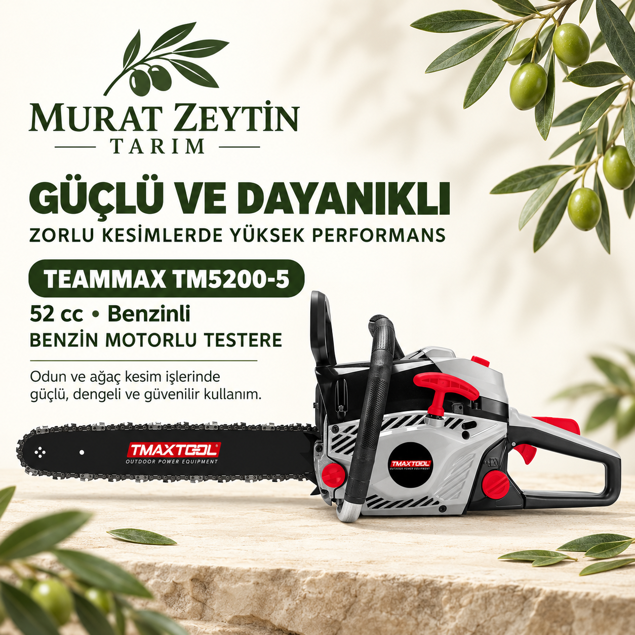 TEAMMAX  TM5200-5 Benzinli Budama Makinesı