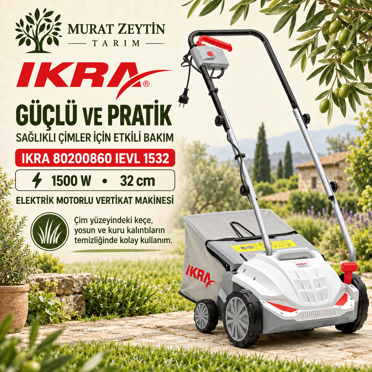 IKRA 80200860 IEVL 1532 ELEKTRİK MOTORLU VERTİKAT MAKİNESİ