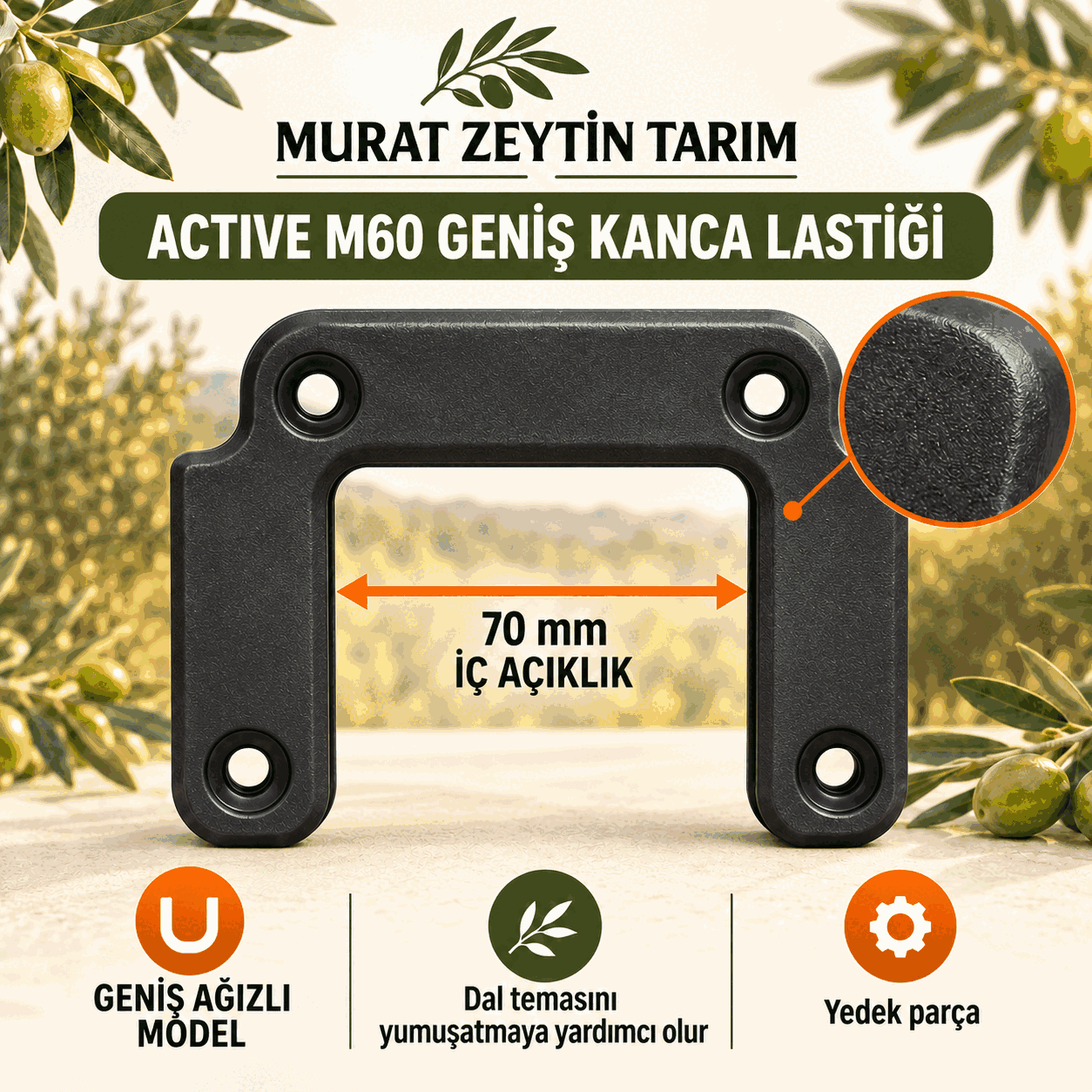 Active M60 Geniş Lastik – Zeytin Silkeleme Makinesi Kanca Lastiği