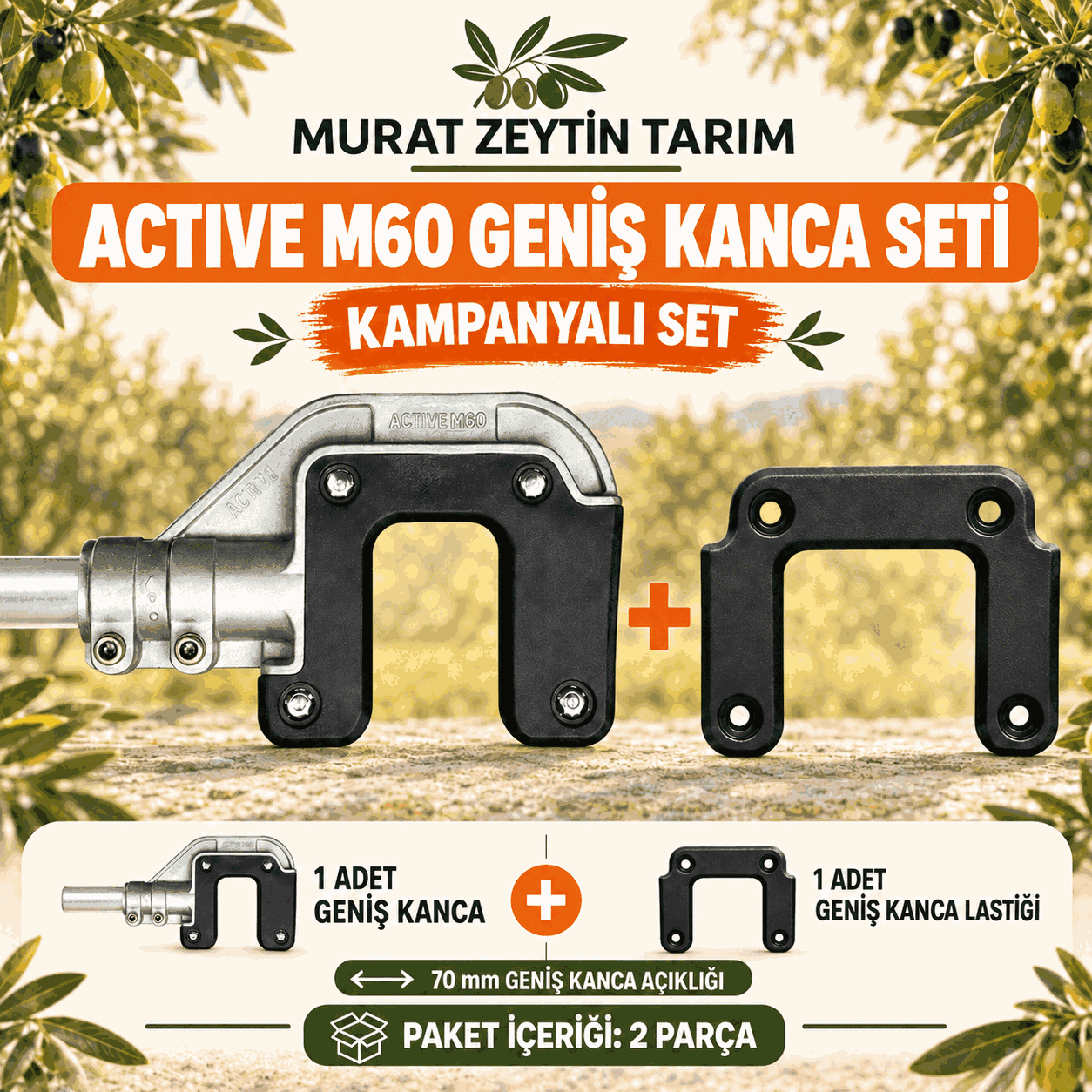 Active M60 Geniş Kanca + Geniş Lastik Kampanyalı Set